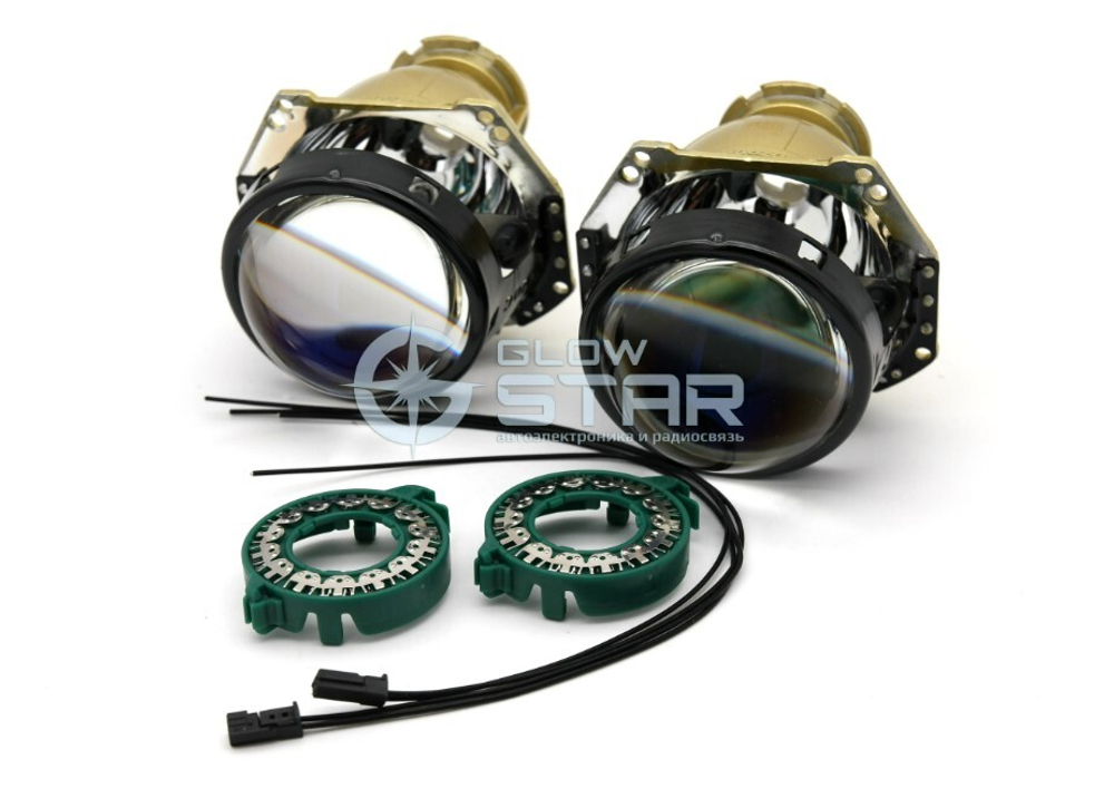 Биксеноновая линза Aozoom Hella 3R Domax MT88 Gold Premium, 1шт