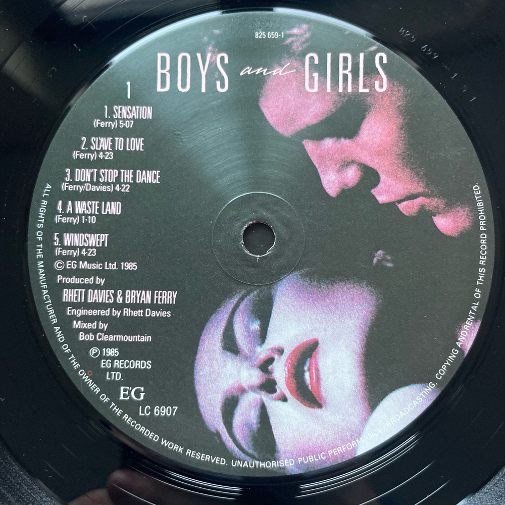 Винтажная виниловая пластинка LP Bryan Ferry, Boys And Girls (Германия 1985)