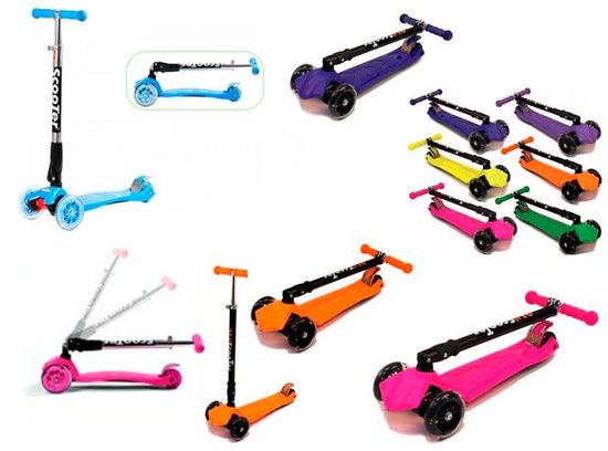 Самокат 3-х колёсный 21st Scooter складной