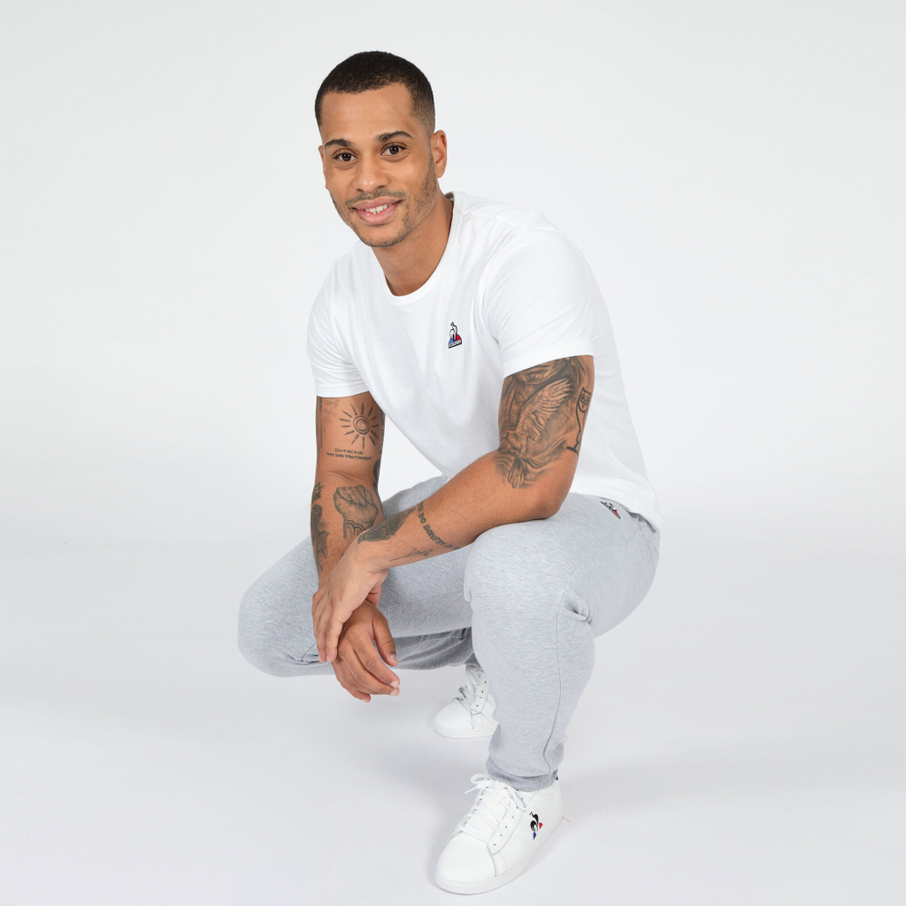 Мужское теннисное поло Le Coq Sportif Essential N°3 T-Shirt Men - White