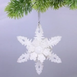 Подвеска «Волшебные узоры» 10*11 см, Белый