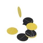 Гирлянда 2м "Круги Микс" Золотой, Черный, Белый