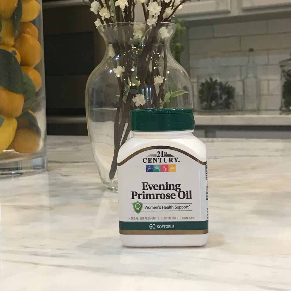 21st Century, масло первоцвета вечернего, стандартизированное, 60 капсул (500 мг в 1 капсуле)