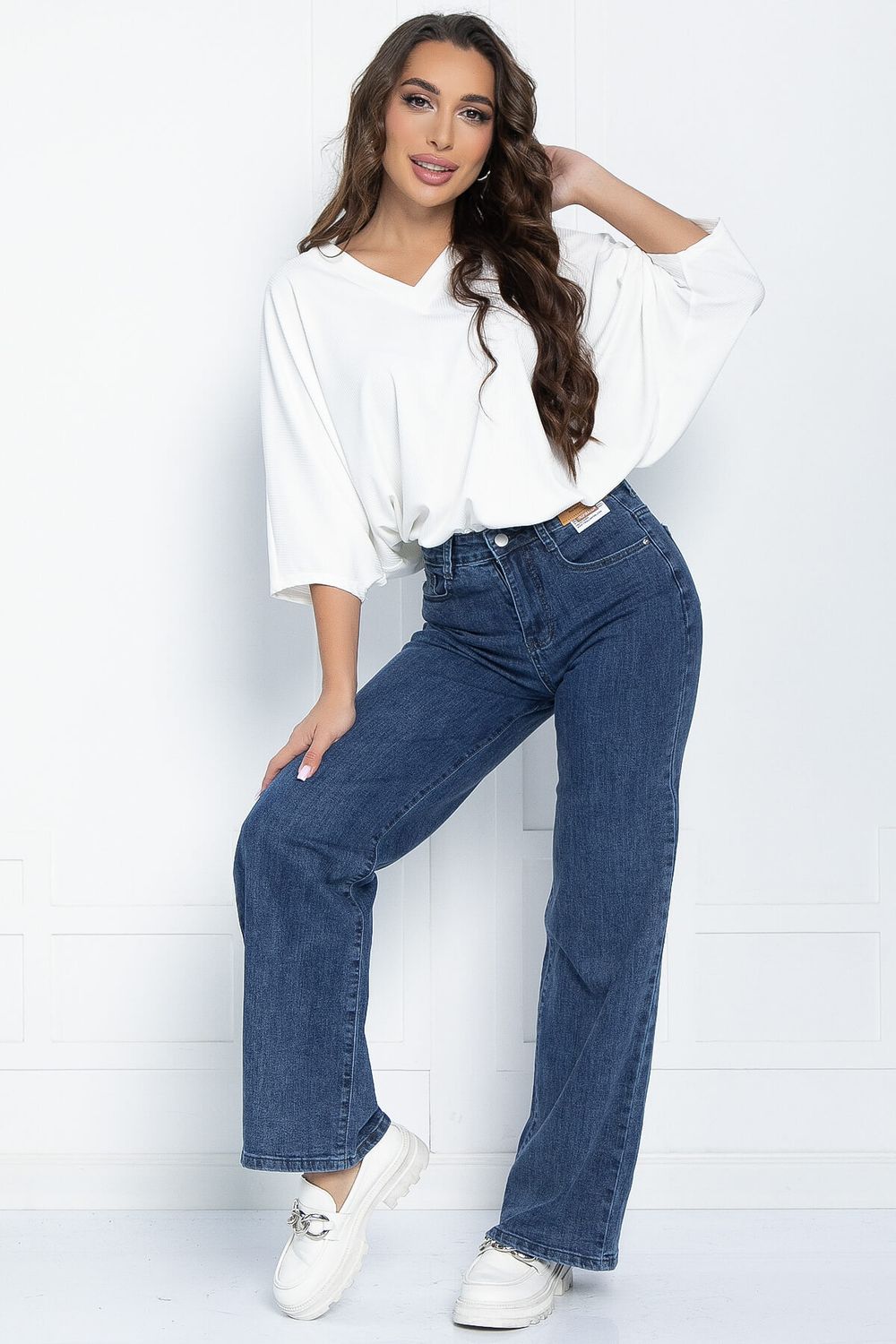 Блуза Вэнсдей (белая) Б11457 LT Collection