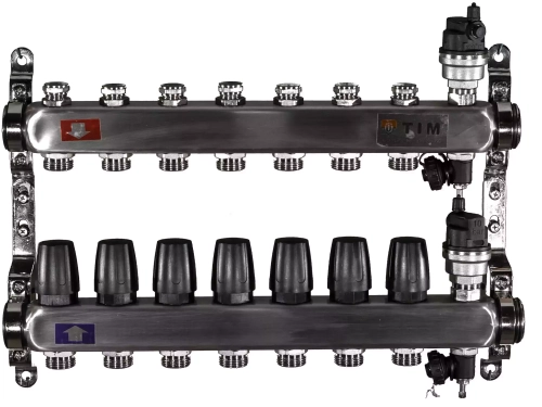 Коллекторная группа 11 выхода нержавеющий корпус без расходомеров