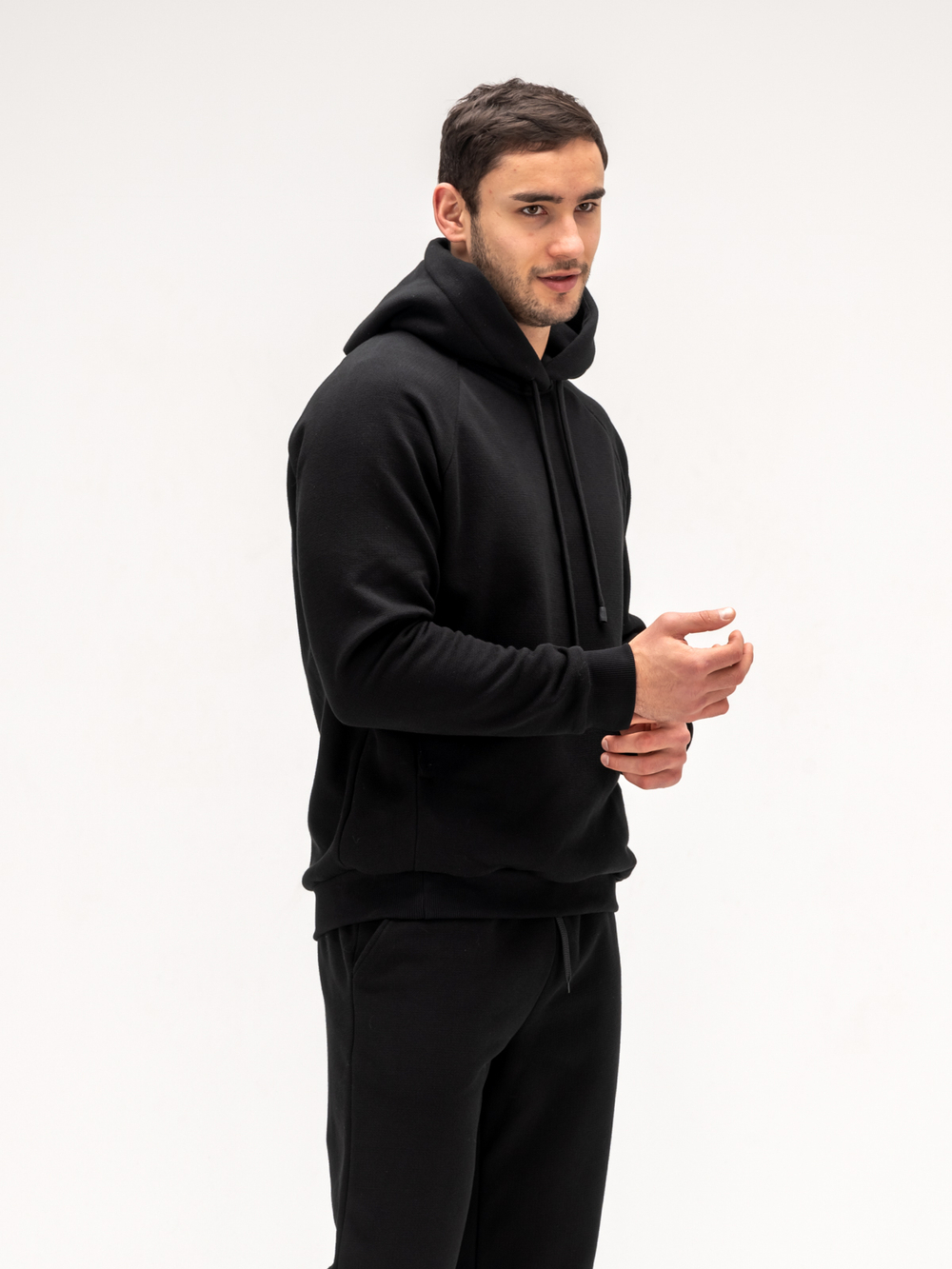 Костюм мужской спортивный теплый. Черный