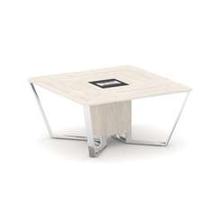 Steel Meet Стол переговорный квадратный MM-PR.B.SP-08 Денвер Светлый/Графит Глянец/Нержавеющая Сталь