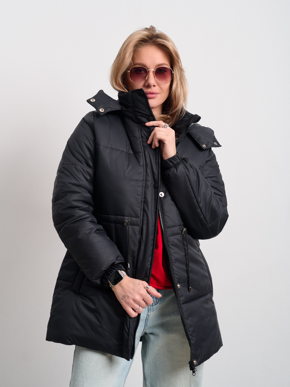 Парка женская демисезонная "Воздух" черный