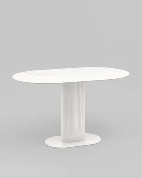 Стол обеденный Must 130х80 см, белая керамика