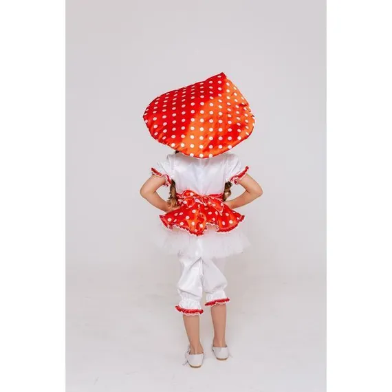 Карнавальный костюм «Мухомор», платье, панталоны, шапка, размер 116-60