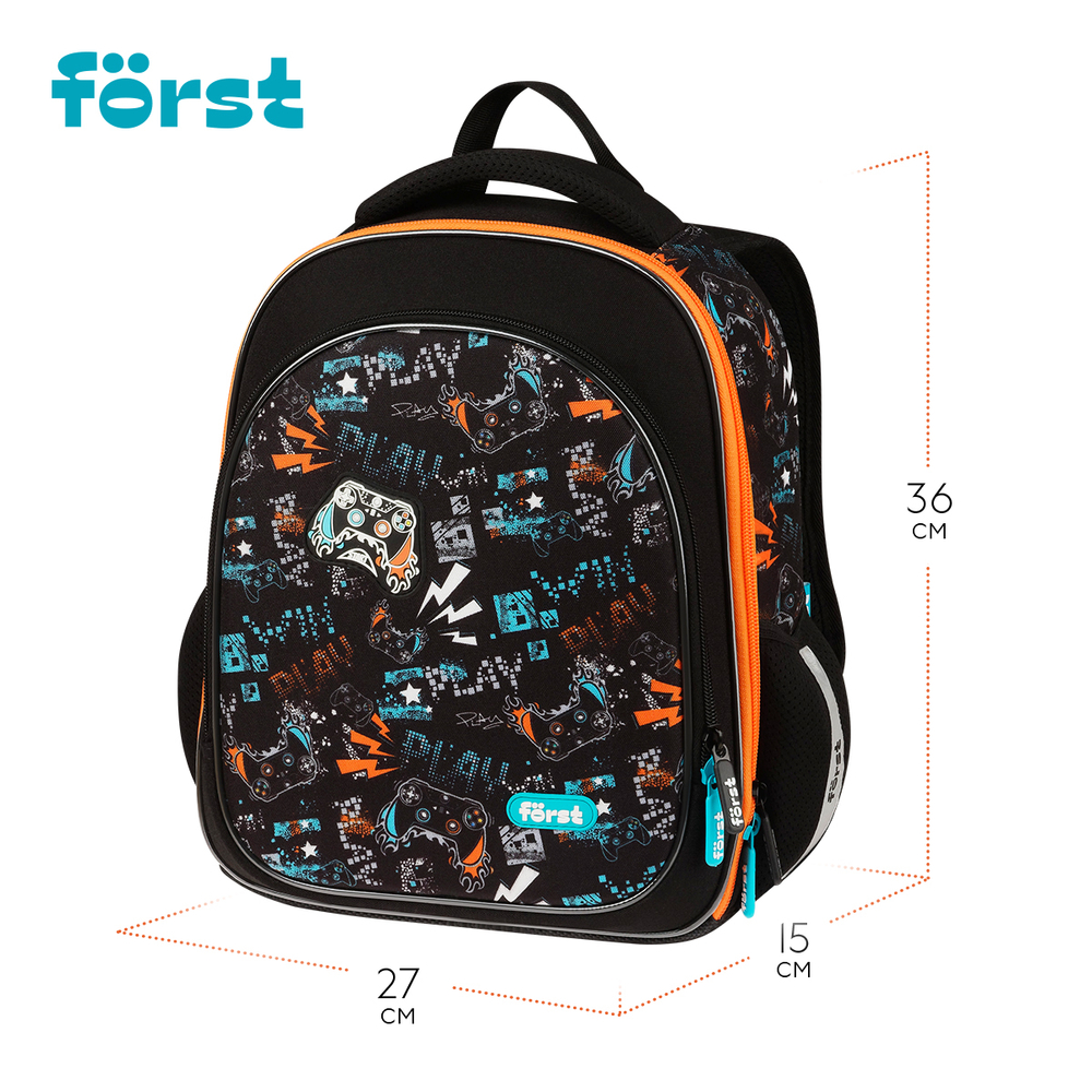 Ранец Först F-Light "Flawless Victory" 36*27*15см, 2 отделения, 2 кармана, анатомическая спинка