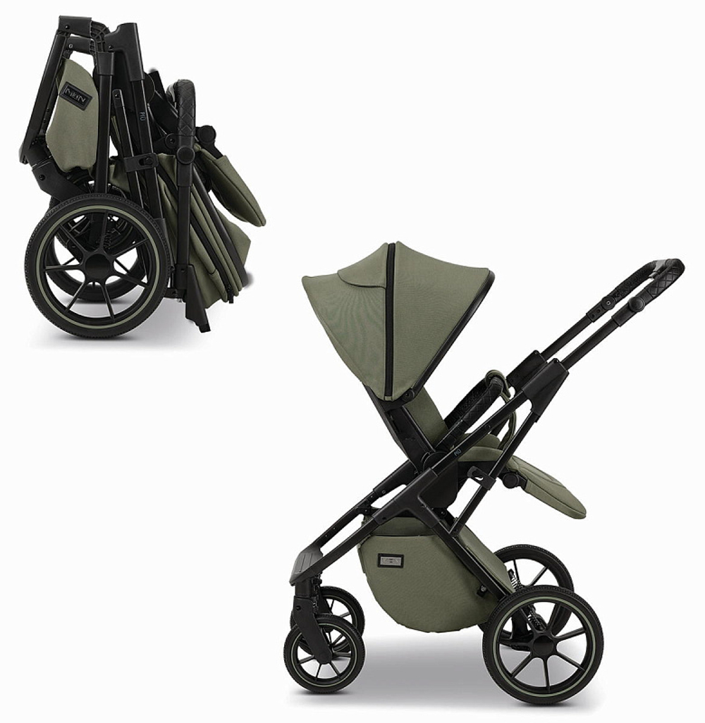 Коляска Moon Piu 2 в 1 Moss Green