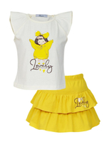 02-136-5 Комплект для девочки (фуфайка+ юбка)