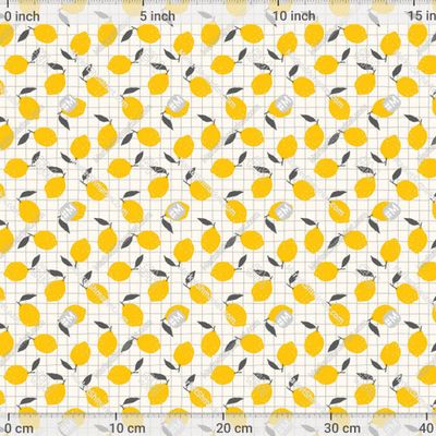 Желтые лимоны на белой клетке. Маленькие by kondratya 536 DPI