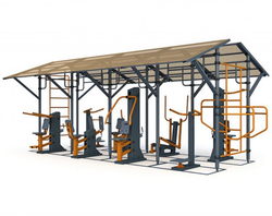 Тренажерная беседка на 8 тренажеров ТРК-1.15