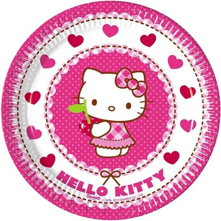 Распродажа Тарелки  Хэллоу Китти Hello Kitty Hearts 20 см 8 шт.