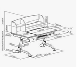 Растущая парта Fundesk Amare II (1190×730 мм)