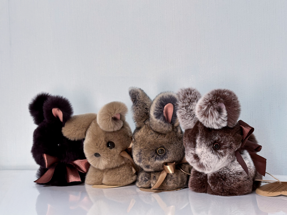 Кролик Тоша маленький (коричневый с белым) - уникальный окрас