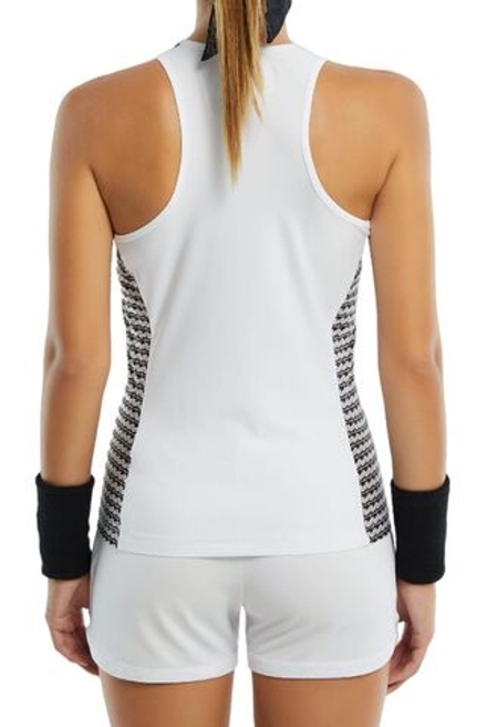 Топ теннисный Hydrogen Pipe All Over Tech Tank Top - white/black