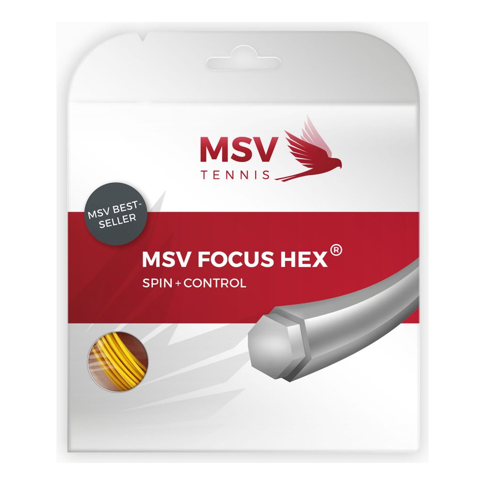 Струны теннисные MSV Focus-HEX String Set 12m - Yellow