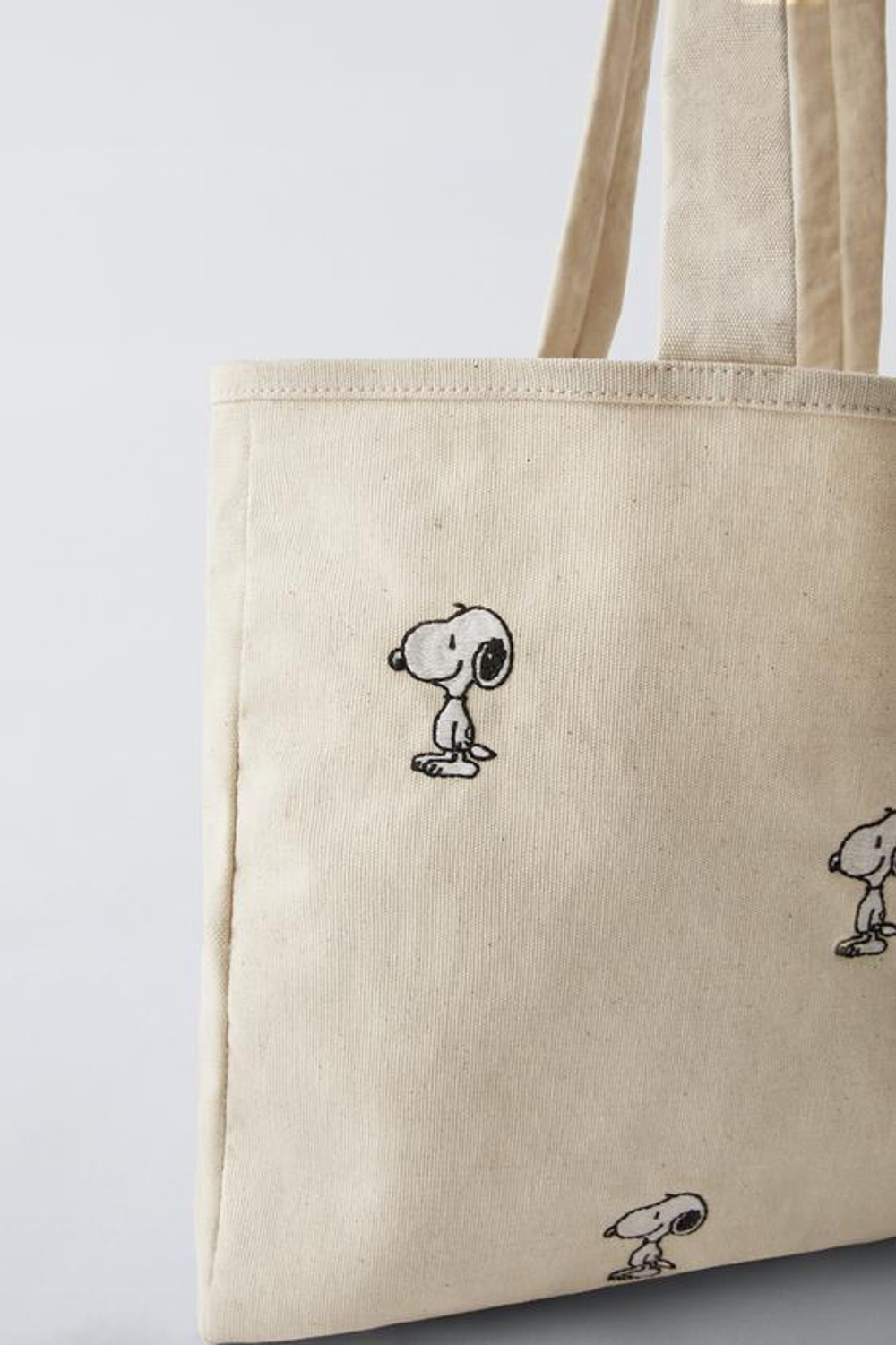 ZARA СУМКА-ШОПЕР SNOOPY PEANUTS™, ЭКРЮ