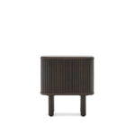 Mailen Прикроватная тумбочка из ясеневого шпона с темной отделкой 50 x 55 см