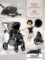 Детская коляска 2 в 1 Sweet Baby SBL Elegante Therma Colore 427712 Dark Grey
