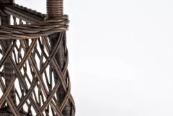 "Эспрессо" плетеный круглый стол, диаметр 80 см, цвет коричневый