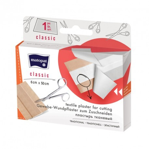 Matopat Classic Косметический ленточный пластырь с впитывающей подушечкой 6×50 см 1 шт.