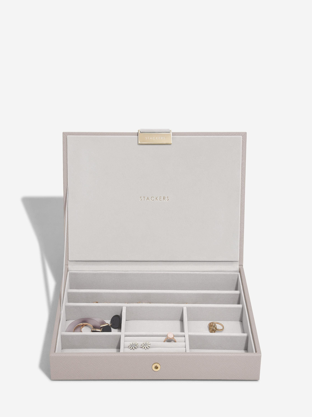 Органайзер для украшений Stackers Classic Jewellery Box Lid - Taupe Woven (Sage Green / светло-зеленый / Sage Green)