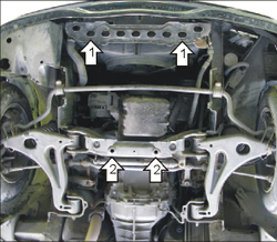 Защита картера Двигателя. 2 мм, Сталь. для Mercedes C-class 1993-2000 MOTODOR.01203