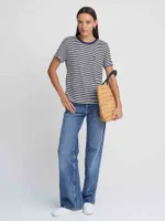 Футболка Kefirmaykifer В Полоску бело-синяя