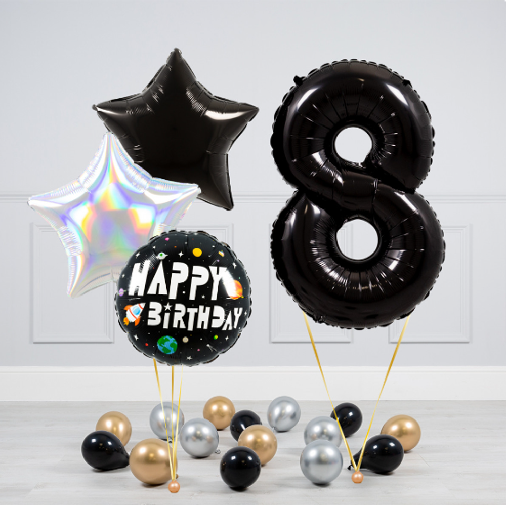 40"/102 см Цифра "8", Черный, 1 шт. Grabo (БГ-60)  Изображение5