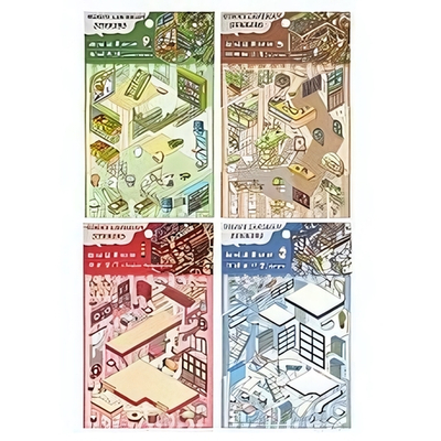 Набор наклеек 3d Room box "Пекарня" микс 4 вида (Центрум)