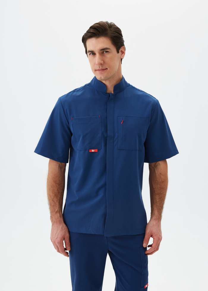 Топ медицинский унисекс Хэритаж, индиго