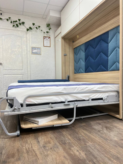 Механизм шкаф-кровати со столом и диваном Бильбао