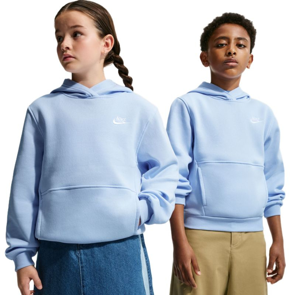 Кофта для мальчика теннисная Nike Sportswear Club Fleece Pullover - hydrogen blue/white