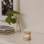 Подсвечник IKEA SLIPPRIG (СЛИППРИГ), Стеклянный с соломенным декором