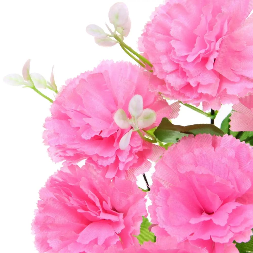 Искусственные цветы «Букет Гвоздик» 34см 7цветков розовые