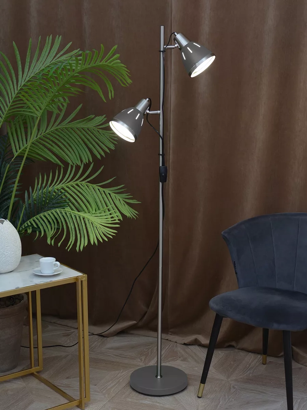 Торшер светильник напольный в стиле Лофт Е27х2