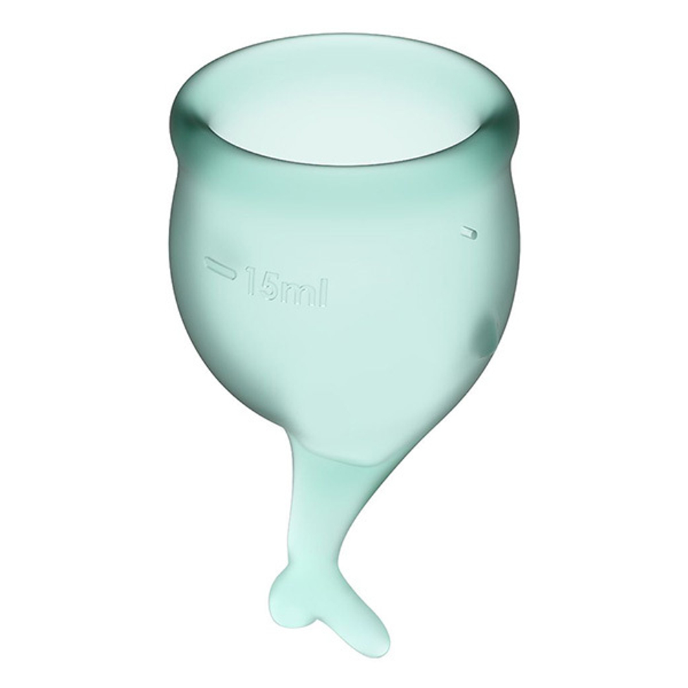 Набор темно-зеленых менструальных чаш Satisfyer Feel secure Menstrual Cup