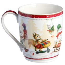 КРУЖКА LEFARD "С НОВЫМ ГОДОМ!" 300 МЛ КРАСНАЯ (КОР=36ШТ.)