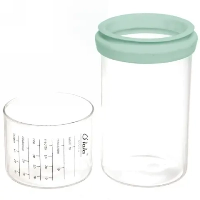 Банка для продуктов стеклянная 850мл «O'lala» с мерный стаканом