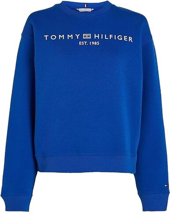 Женская Кофта теннисная Tommy Hilfiger Modern Regular Corp Logo C-NK Sweatshirt - небесный