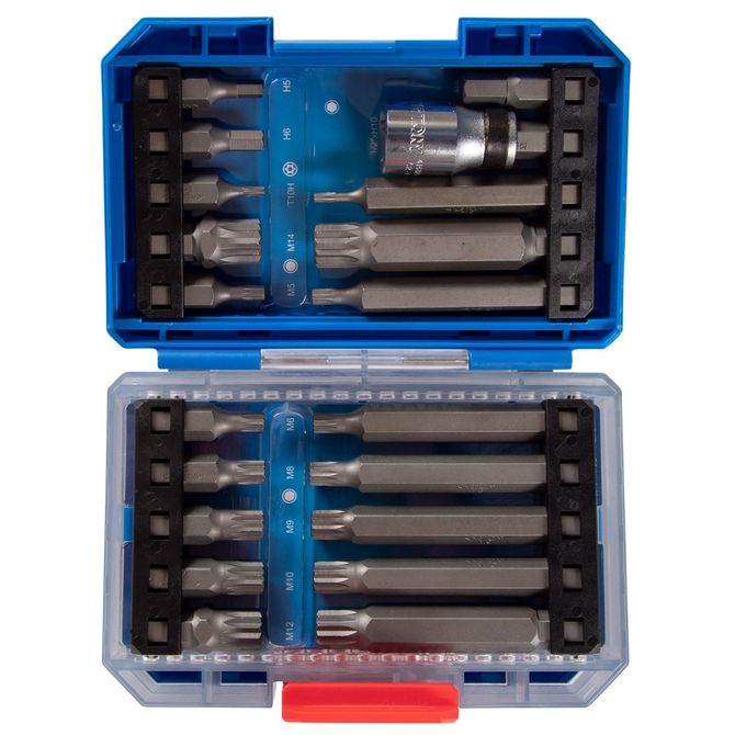 KING TONY (1041CQ-EB) Набор вставок (бит) 10 мм, Torx, Spline, Hex, 41 предмет