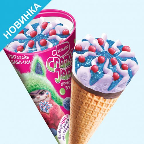 Мороженое рожок CRAZY JAM хруст буст 70г