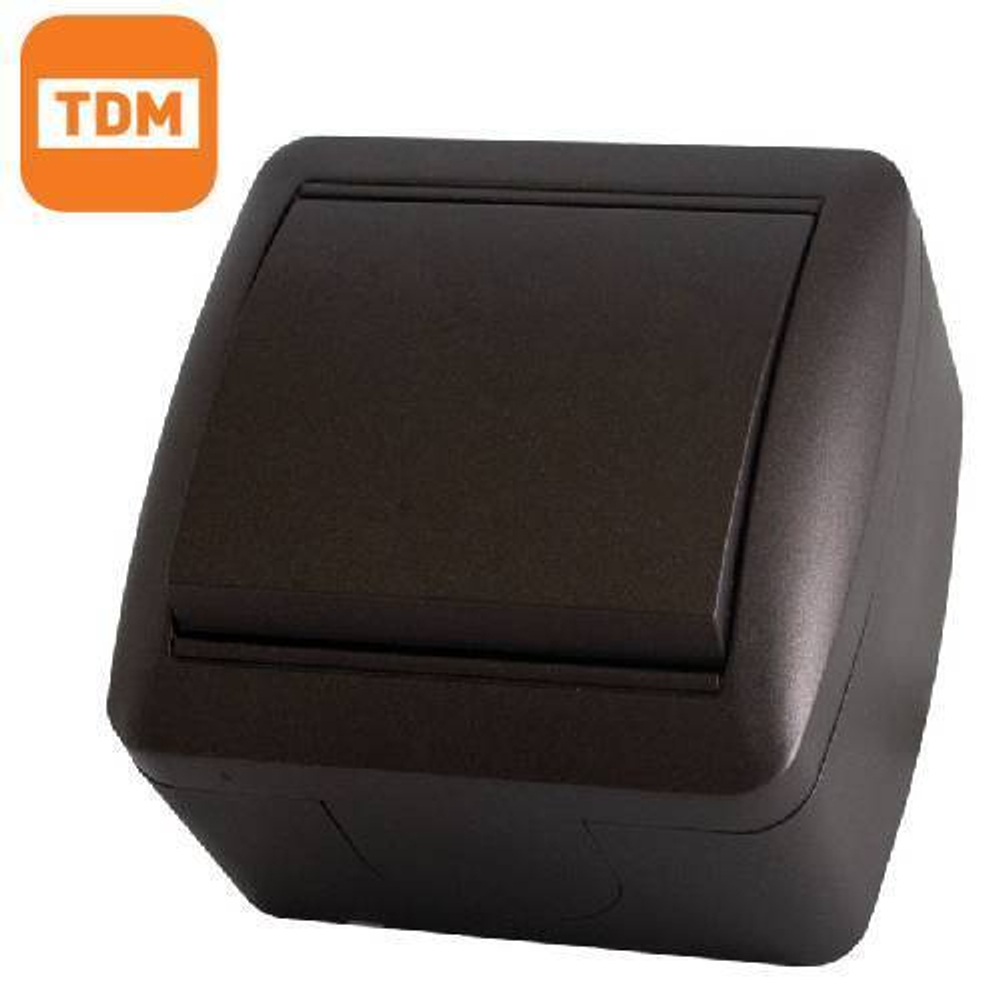 Выключатель 1кл IP44 10A (шоколад) Селигер TDM SQ1818-0201