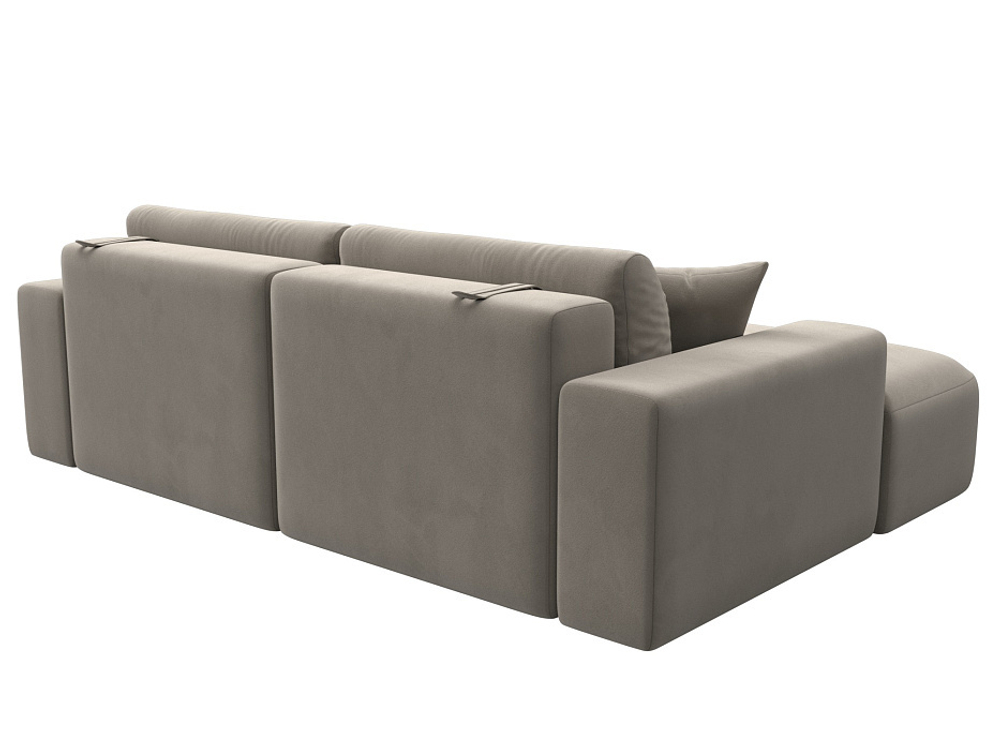 Диван угловой Лига-036 НПБ Классик левый угол МИКРОВЕЛЬВЕТ Бежевый