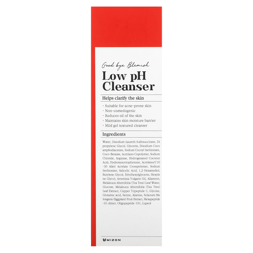 Mizon, Good Bye Blemish, очищающее средство с низким уровнем pH, 100 мл (3,38 жидк. унции)