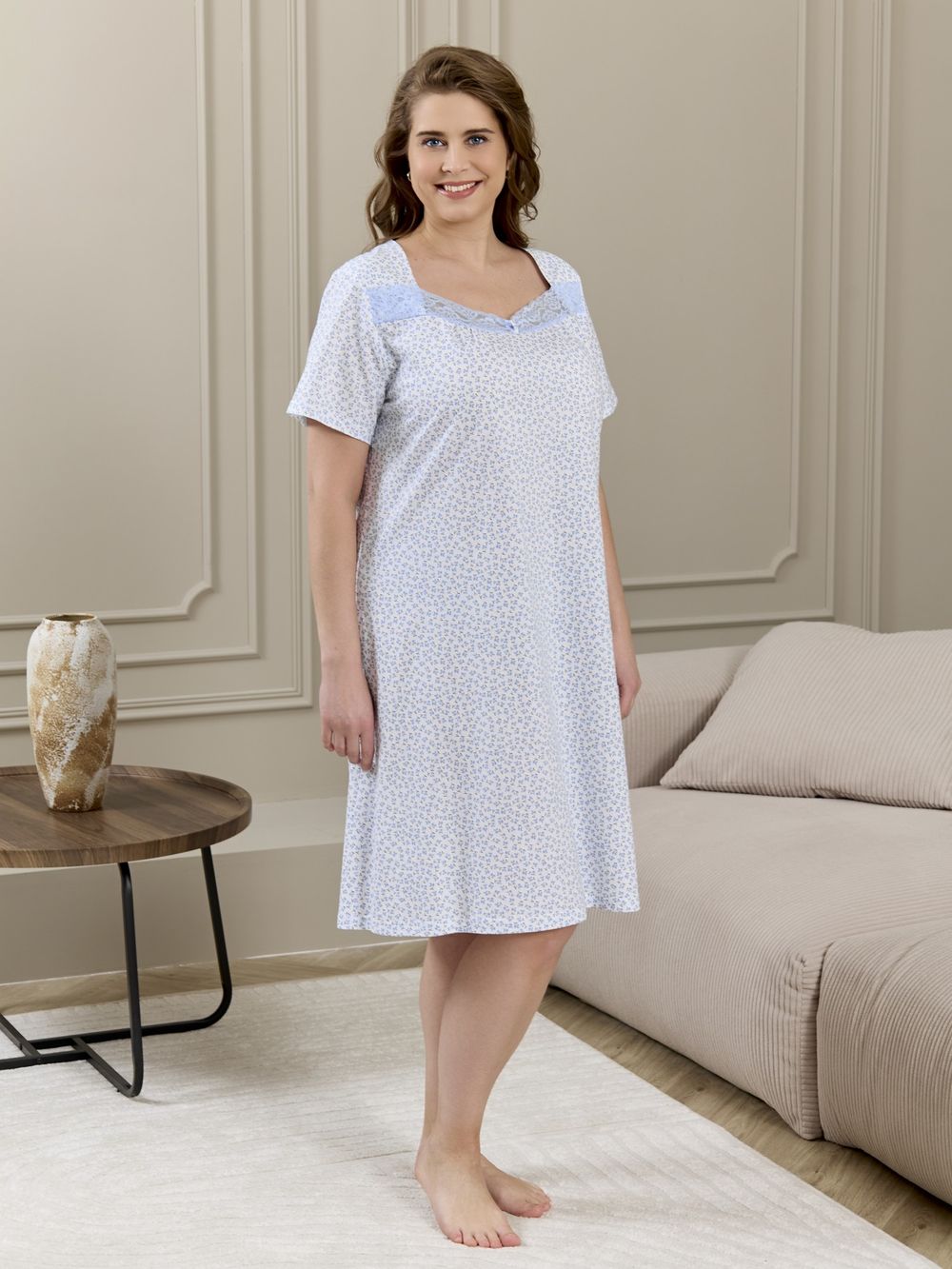 Ночная сорочка Мадера-3 Виотекс МОЛОЧНЫЙ